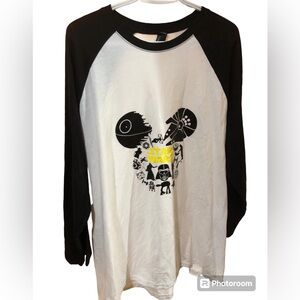 Star wars Mickey Ears 3/4 Sleeve Shirt 2XL